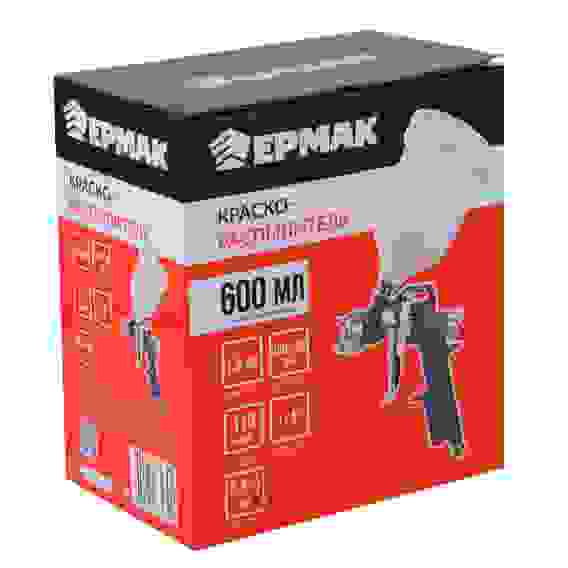 Краскораспылитель, емкость -0.6 л, сопло 1.5 мм, 3,5- 5 бар, 170 л/мин ЕРМАК