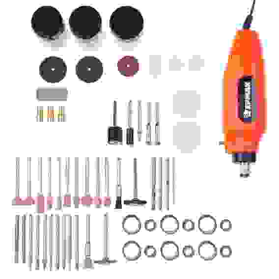 Мини дрель, гравер, сетевой, 12В, 15000 об/мин, с набором насадок (160 шт.) ЕРМАК