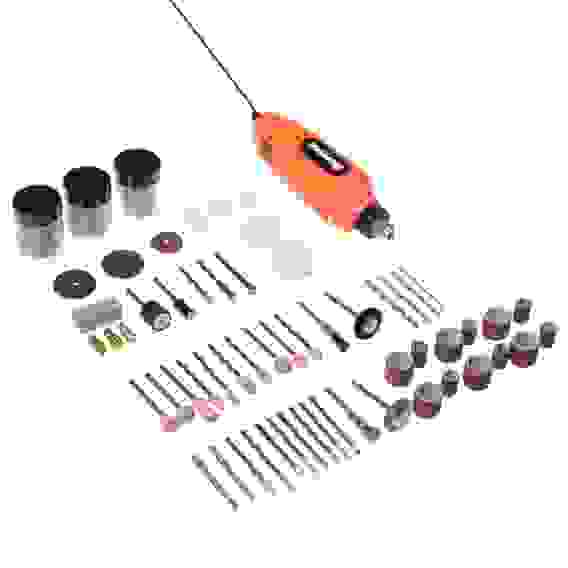 Мини дрель, гравер, сетевой, 12В, 15000 об/мин, с набором насадок (160 шт.) ЕРМАК