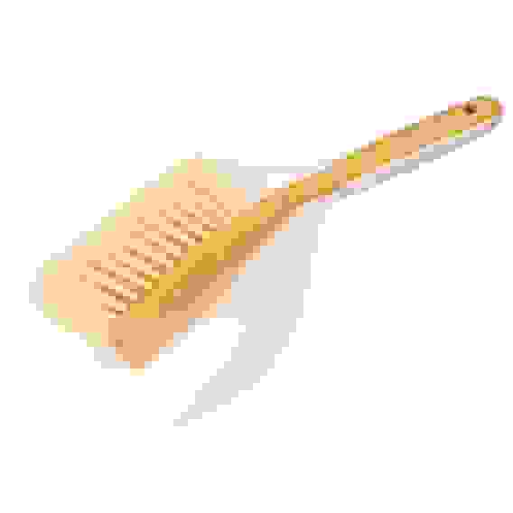 Набор для уборки: щётка + совок, пластик, молочный бамбук VETTA