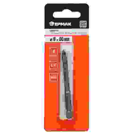 Сверло по кафелю, керамике, стеклу, с четырьмя режущими лезвиями, шестигранный хвостовик, 8 мм ЕРМАК