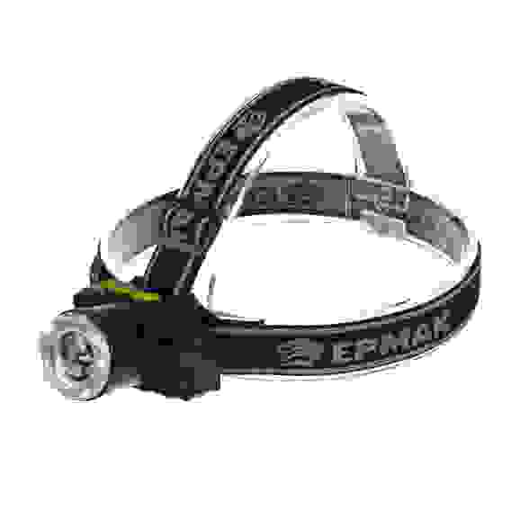 Фонарик налобный, XPE, 5 Вт, 6х7см, 3 режима, 1500мАч, USВ кабель, пластик,1 цвет ЕРМАК