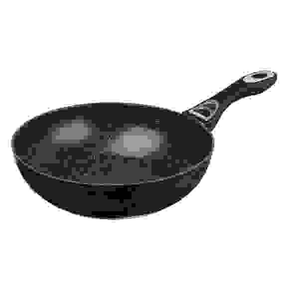 Сотейник литой d28см, антипригарное покрытие Мрамор, индукция Танто SATOSHI