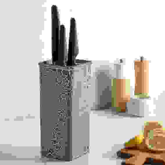 Подставка для ножей с полипропиленовыми разделителями, 10x10x22,5см, квадратная, SH-003 SATOSHI