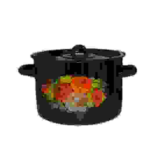 Кастрюля 4,5л цил черный с рис [ЖОСТОВО]