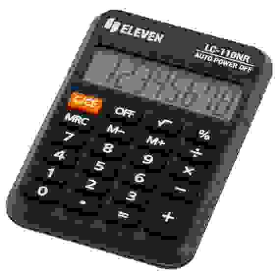 Калькулятор карманный Eleven LC-110NR, 8 разрядов, питание от батарейки, 58*88*11мм, черный