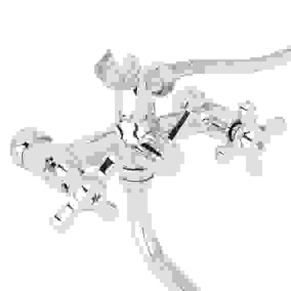 Смеситель для ванны с душем, круглый излив 30см, кер. кран-буксы 1/2, хром, цинк, SK08-S222 СоюзКран