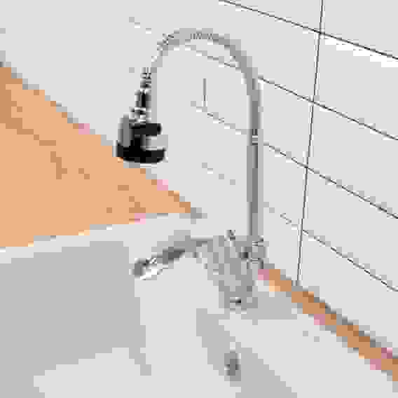 Смеситель для кухни, гибкий излив, керам. картридж 40мм, хром, цинк, SK01-F106 СоюзКран