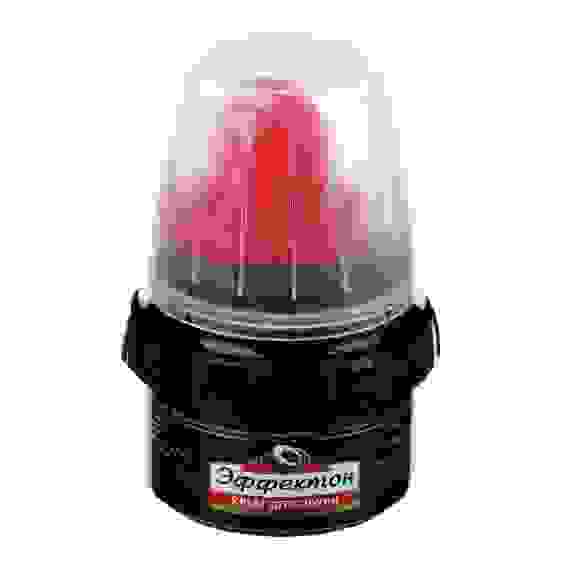 Крем для обуви, банка с губкой 50мл, черный, люкс, Эффектон, 2114111