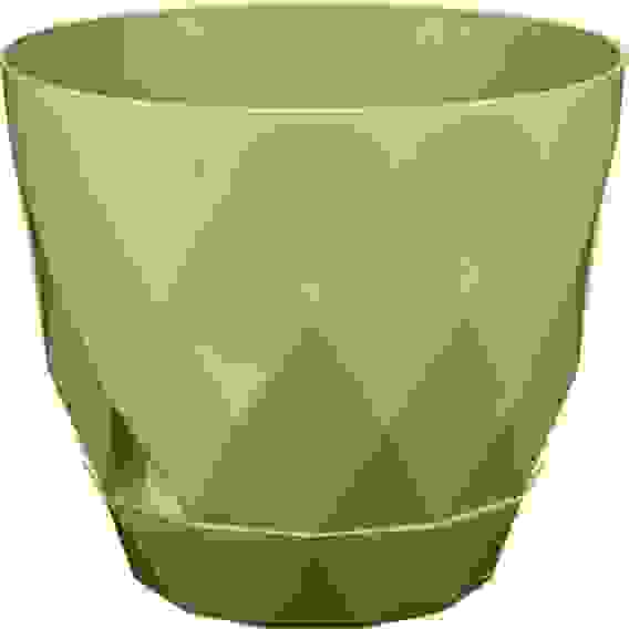 Горшок для цветов Laurel 2,3 л с поддоном (зеленый), 221610918/01 (замена 911705) IDIland