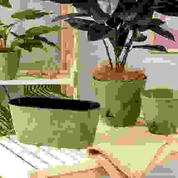 Горшок для цветов Laurel 2,3 л с поддоном (зеленый), 221610918/01 (замена 911705) IDIland