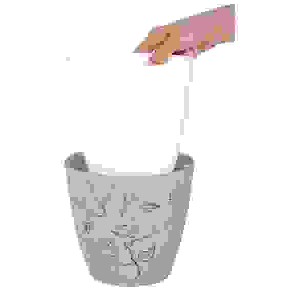 Горшок для цветов Butterflies D=145мм (1,4л) круглый,серый PT401210025 Plast Team