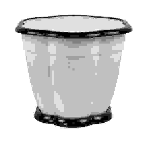 Горшок цв. &quot;Восторг&quot; с поддоном 1,5л белый М1234