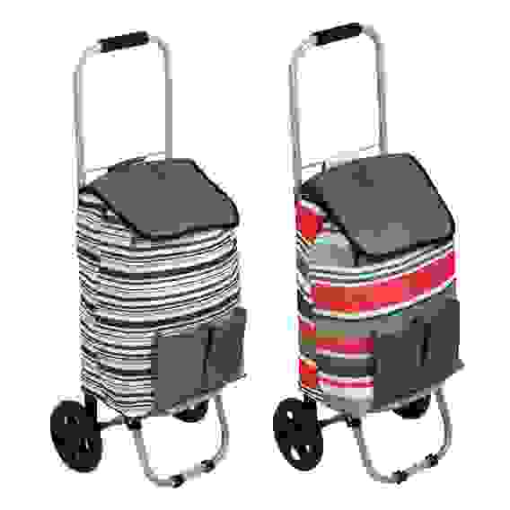 Тележка + сумка, до 30кг, 27х32х88см, 23л, брезент, колеса ЭВА d15см, WQ-162 VETTA