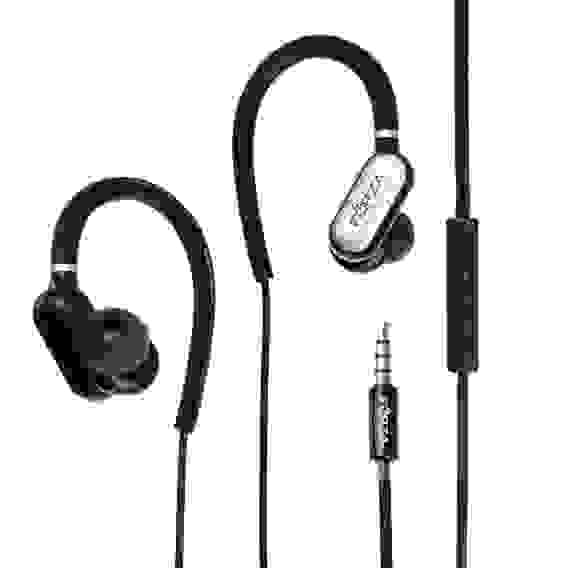 Наушники проводные внутриканальные, с дужками, гарнитура, коробка картон FORZA