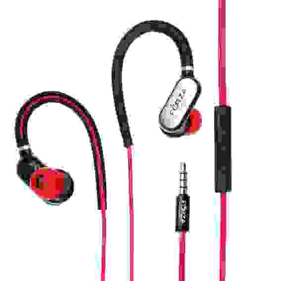 Наушники проводные внутриканальные, с дужками, гарнитура, коробка картон FORZA