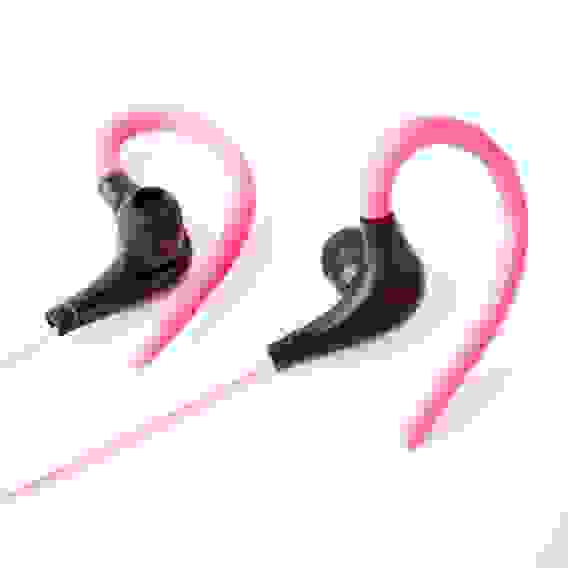 Наушники проводные внутриканальные Спорт, гарнитура, крепление за ухо, металл, пакет FORZA