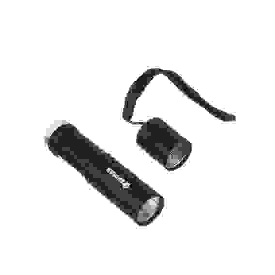 Фонарик металлический, 1 LED, 1хAA, 2х9,4см, алюминий ЕРМАК