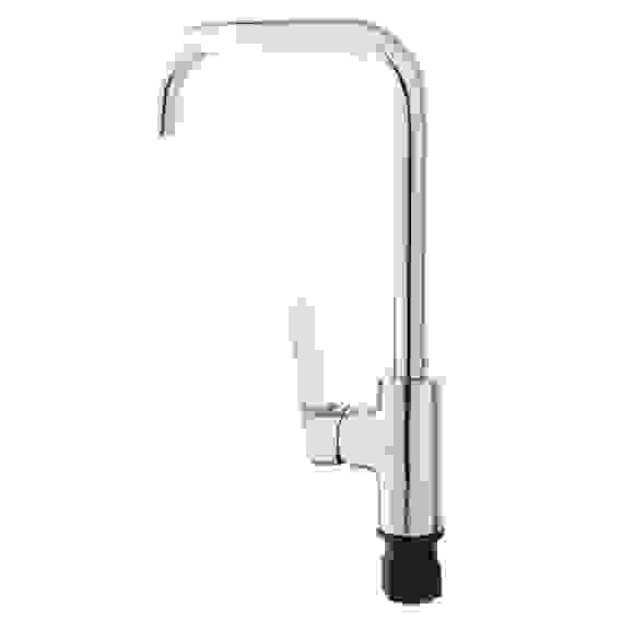 Смеситель для кухни Алмаз, высокий излив, картридж 35мм, гайка, латунь, хром RAIN