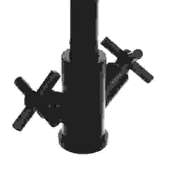 Смеситель для кухни, поворотный излив, кер. кран-буксы 1/2, черный, нерж.сталь, SS01-R240 СоюзКран