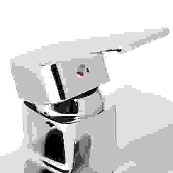 Смеситель для ванны Кремний, прямой излив 35см, душ. набор, картридж 35мм, латунь, хром RAIN