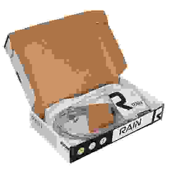 Смеситель для кухни Уран, высокий излив, керам. кран-буксы 1/2, латунь, хром RAIN