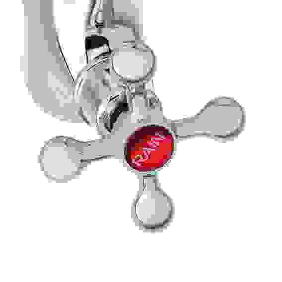 Смеситель для раковины Нефрит, керам. кран-буксы 1/2, латунь, хром RAIN