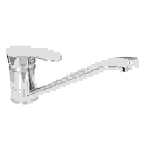 Смеситель для кухни Мира, низкий излив, картридж 40мм, латунь, хром RAIN