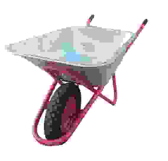 Тачка строительная одноколесная 200кг 118л БТМ красная