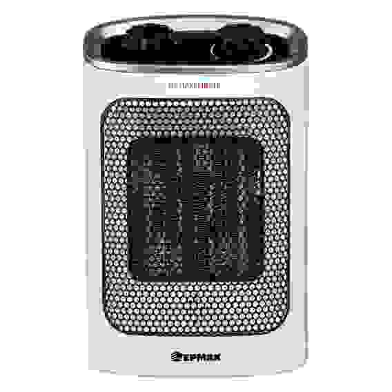 Тепловентилятор керамический вращающийся 750/1500Вт, термостат, защита от перегрева, ручка ЕРМАК