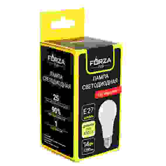 Лампа светодиодная A60 14 Вт, Е27, 1250 Лм, 4000 К, 175-265 В, Ra&gt;80, IRF &lt;5% FORZA