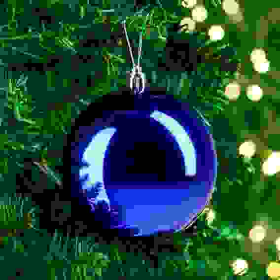 Шар 10см пластик, синий СНОУ БУМ