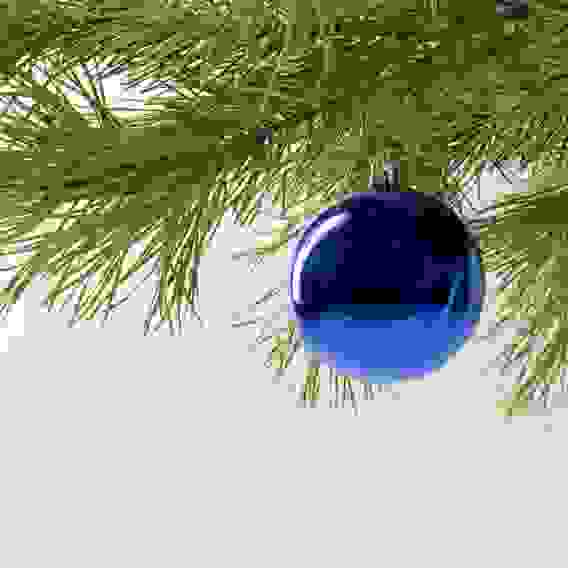 Шар 10см пластик, синий СНОУ БУМ