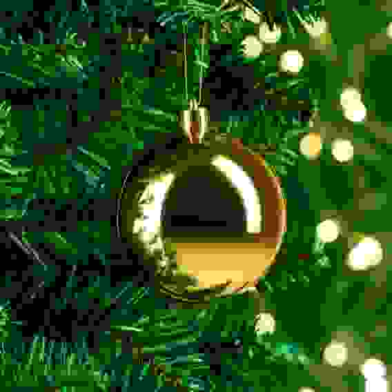 Набор шаров 4шт 8см пластик, золото СНОУ БУМ