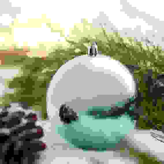 Шар 10см пластик, нежно-голубой СНОУ БУМ