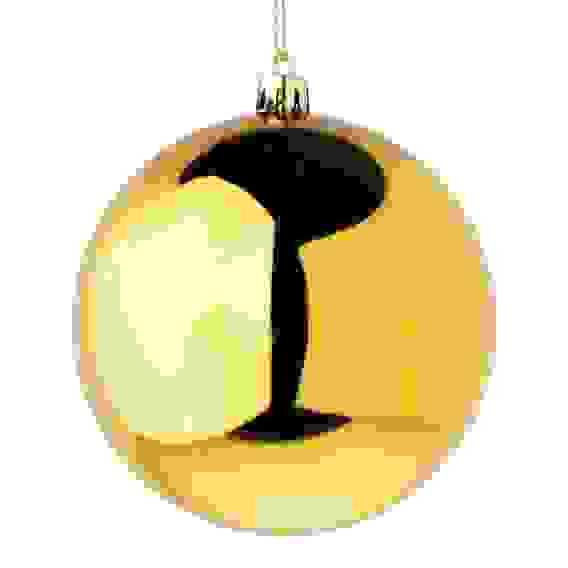 Шар 10см пластик, золото СНОУ БУМ