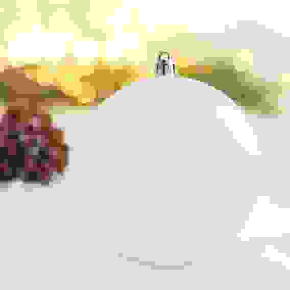 Шар 10см пластик, белый СНОУ БУМ