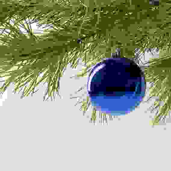 Набор шаров 4шт 8см пластик, синий СНОУ БУМ