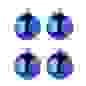 Набор шаров 4шт 8см пластик, синий СНОУ БУМ