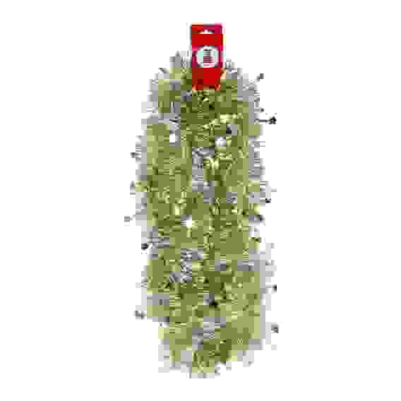 Мишура с декоративной лентой, 6х200см, ПВХ, золотая СНОУ БУМ