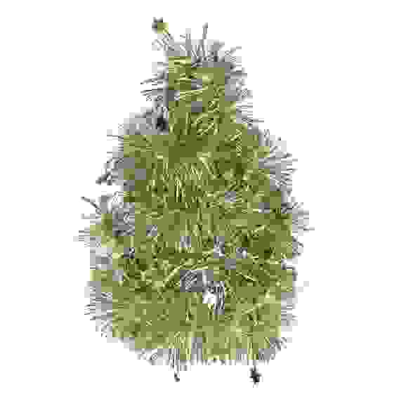 Мишура с декоративной лентой, 6х200см, ПВХ, золотая СНОУ БУМ