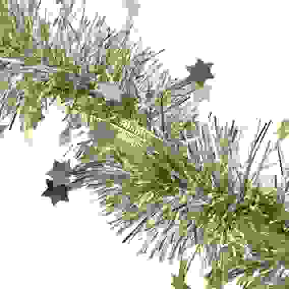 Мишура с декоративной лентой, 6х200см, ПВХ, золотая СНОУ БУМ