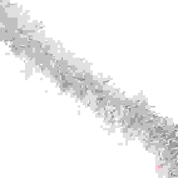 Мишура, серебро голографическое со снежинками, 8x200 см, ПВХ СНОУ БУМ