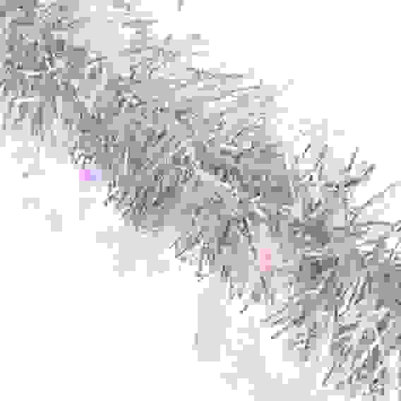 Мишура, серебро голографическое со снежинками, 8x200 см, ПВХ СНОУ БУМ