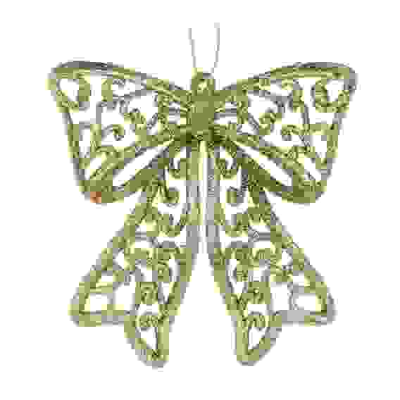 Набор елочных украшений, 3 шт, Бантики, 9 см СНОУ БУМ