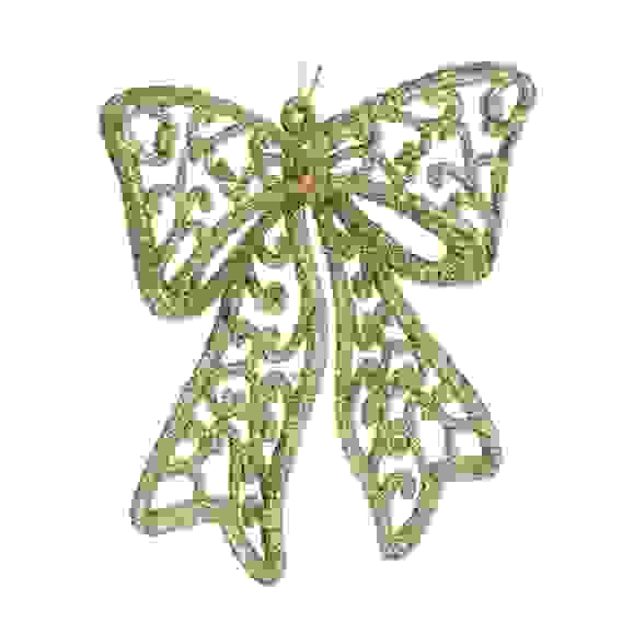 Набор елочных украшений, 3 шт, Бантики, 9 см СНОУ БУМ