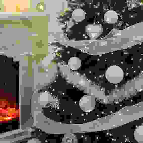 Мишура норка, белая, ПВХ, 11x200см СНОУ БУМ