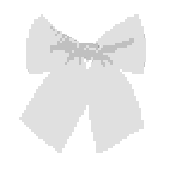 Набор бантов, 2 шт, 12x14 см, цвет серебро с переливом СНОУ БУМ