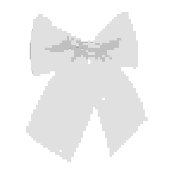 Набор бантов, 2 шт, 12x14 см, цвет серебро с переливом СНОУ БУМ