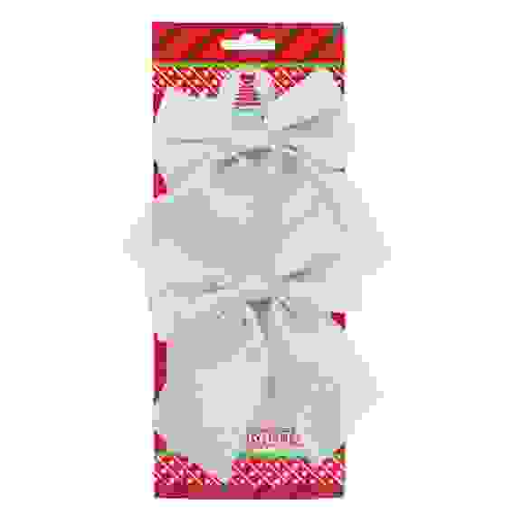 Набор бантов, 2 шт, 12x14 см, цвет серебро с переливом СНОУ БУМ